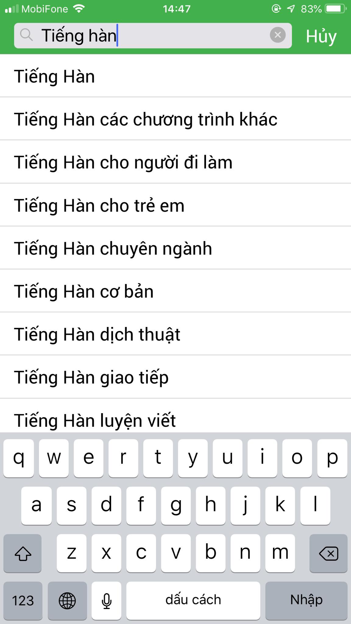 App Daykemtainha.vn tiếng Hàn